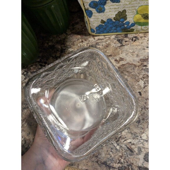 Vtg Anchor Hocking Wexford Clear USA Glass Canister Candy Jar 6.5 In - Picture 3 of 8